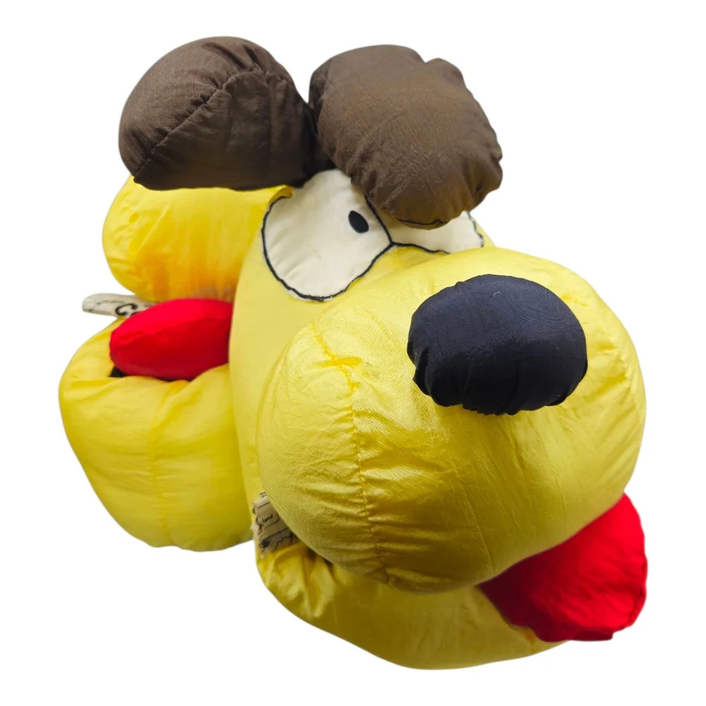 Playful Yellow and Brown Dog Slippers